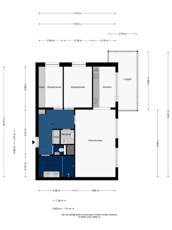 Floorplan - Poldertocht 100, 2353 VH Leiderdorp