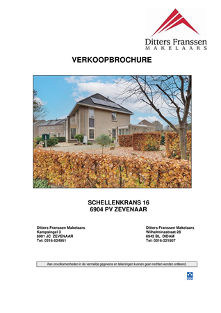 Brochure - Brochure Schellenkrans 16 te Zevenaar.pdf - Schellenkrans 16, 6904 PV Zevenaar