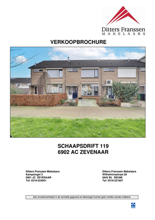 Brochure - Brochure Schaapsdrift 119 te Zevenaar.pdf - Schaapsdrift 119, 6902 AC Zevenaar