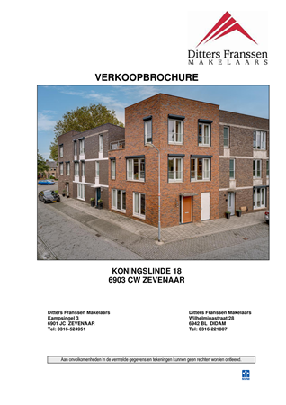 Brochure - Brochure Koningslinde 18 te Zevenaar.pdf - Koningslinde 18, 6903 CW Zevenaar