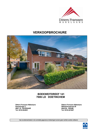 Brochure - brochure Boekweitdreef 141 te Doetinchem.pdf - Boekweitdreef 141, 7006 LD Doetinchem