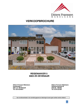 Brochure - Brochure Reisenakker 5 te Zevenaar.pdf - Reisenakker 5, 6903 ZH Zevenaar