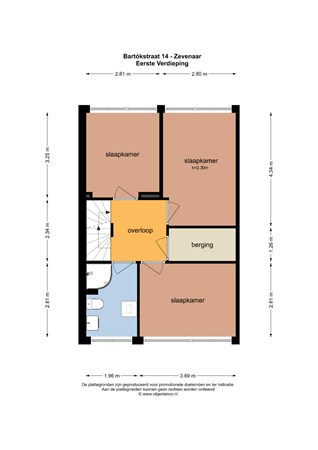 Plattegrond - Bartókstraat 14, 6904 EP Zevenaar - 131261_EV.jpg