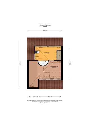 Plattegrond - Kornet 9, 6904 PX Zevenaar - 135301_Z.jpg