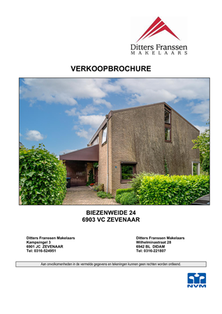 Brochure - Brochure Biezenweide 24 Zevenaar.pdf - Biezenweide 24, 6903 VC Zevenaar