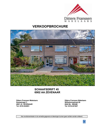 Brochure - Brochure Schaapsdrift 45 te Zevenaar.pdf - Schaapsdrift 45, 6902 AA Zevenaar