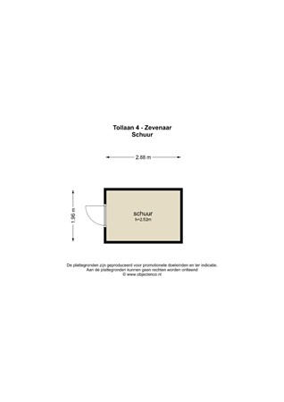 Plattegrond - Tollaan 4, 6905 TG Zevenaar - 124604_SCH.jpg