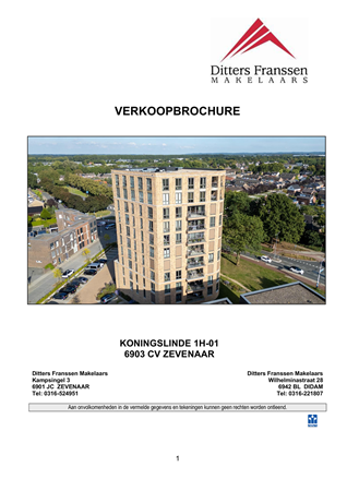 Brochure - Brochure Koningslinde 1-H01 Zevenaar.pdf - Koningslinde 1H01, 6903 CV Zevenaar