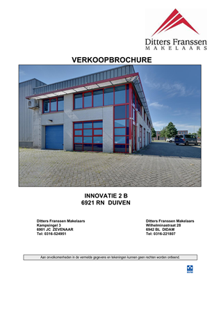 Brochure - Brochure Innovatie 2B Duiven.pdf - Innovatie 2B, 6921 RN Duiven