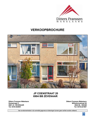 Brochure - Brochure JP Coenstraat 20, Zevenaar.pdf - Jp Coenstraat 20, 6904 BB Zevenaar