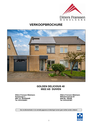Brochure - Brochure  Golden Delicious 40 Duiven.pdf - Golden Delicious 40, 6922 AS Duiven