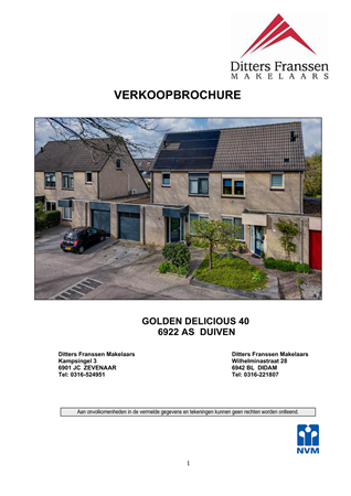 Brochure - Brochure  Golden Delicious 40 Duiven.pdf - Golden Delicious 40, 6922 AS Duiven