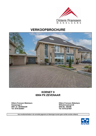 Brochure - Brochure Kornet 9 Zevenaar.pdf - Kornet 9, 6904 PX Zevenaar