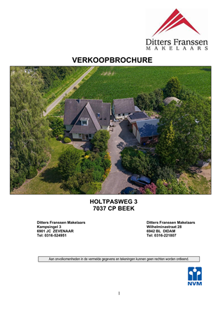 Brochure - Brochure  Holtpasweg 3 Beek.pdf - Holtpasweg 3, 7037 CP Beek Gem Montferland