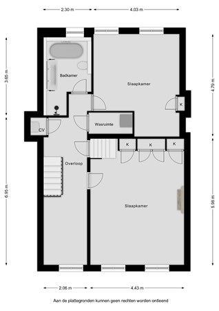 Floorplan - St. Jacobstraat 6, 8861 AX Harlingen