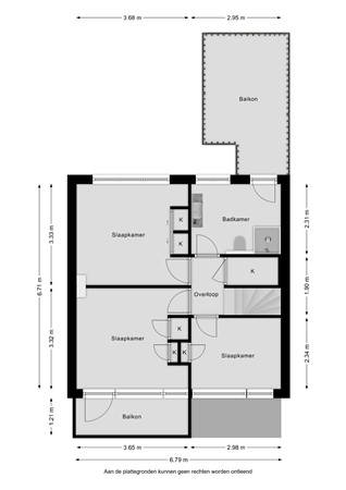 Floorplan - Goeman Borgesiuslaan 10, 8603 BJ Sneek