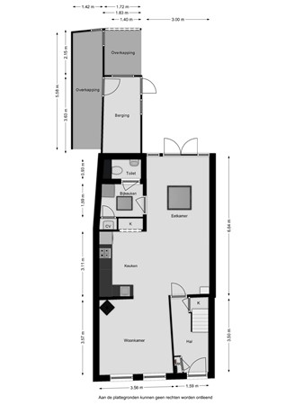 Floorplan - Tsjaerddyk 28, 8773 KM Folsgare