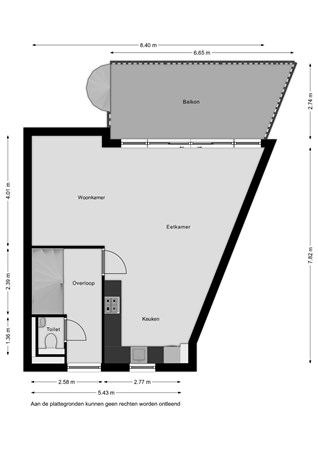 Floorplan - Vuurvlinder 28, 8607 HK Sneek