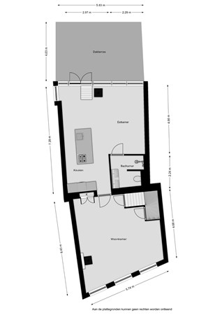 Floorplan - Heiligeweg 12, 8861 EA Harlingen