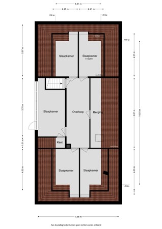 Floorplan - J.P. van der Bildtstraat 2, 9077 SK Vrouwenparochie