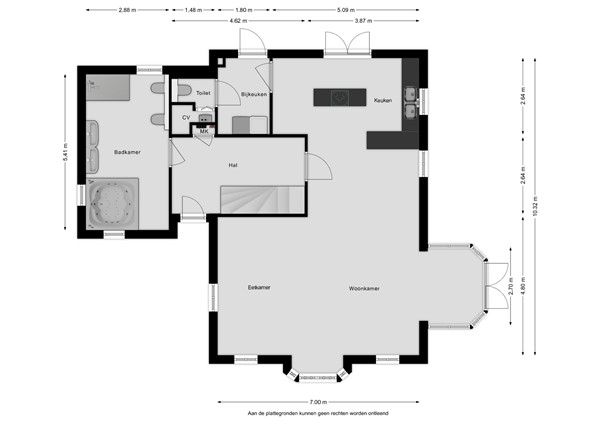 Floorplan - Borndiep 16, 8602 CM Sneek