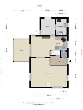 Floorplan - Johannes Postweg 4, 8309 PE Tollebeek
