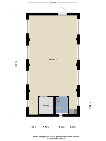 Floorplan - Johannes Postweg 4, 8309 PE Tollebeek