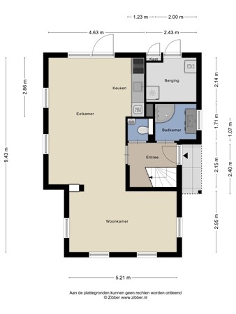 Floorplan - Eysinga-State 250, 8521 NL Sint Nicolaasga