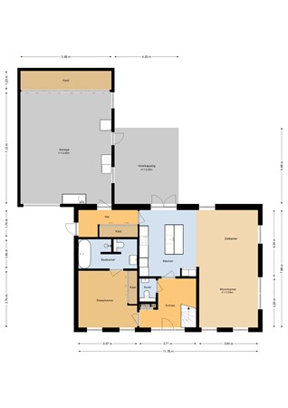 Floorplan - De Houtwal 4, 6733 AP Wekerom