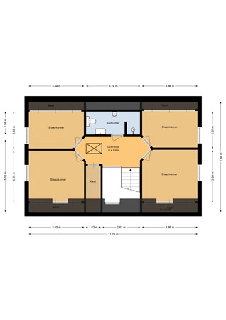 Floorplan - De Houtwal 4, 6733 AP Wekerom