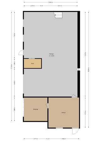 Floorplan - Stroeërweg 16, 3776 MJ Stroe