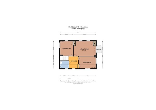 Floorplan - Hoofdstraat 15, 4265 HH Genderen