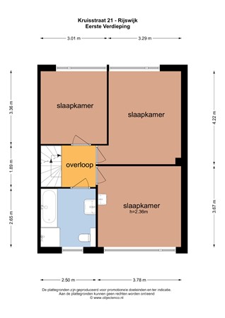 Floorplan - Kruisstraat 21, 4284 EB Rijswijk (Nb)