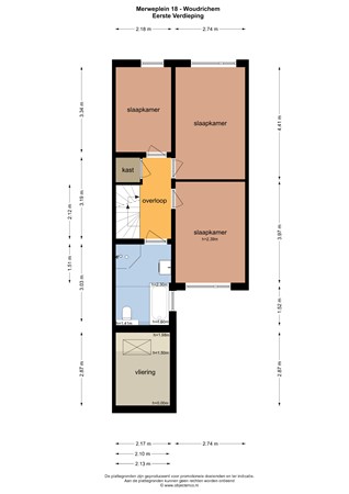 Floorplan - Merweplein 18, 4285 CS Woudrichem