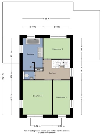Floorplan - Hoofdstraat 13B, 4265 HH Genderen