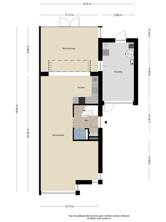 Floorplan - Hoofdstraat 13D, 4265 HH Genderen