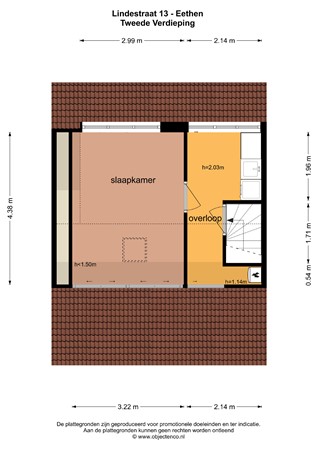 Floorplan - Lindestraat 13, 4266 EG Eethen