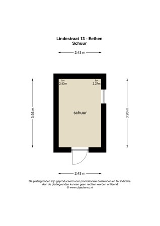 Floorplan - Lindestraat 13, 4266 EG Eethen