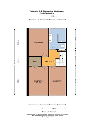 Floorplan - Wethouder A.P.Elshoutplein 30, 4283 HM Giessen