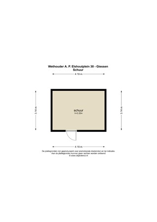 Floorplan - Wethouder A.P.Elshoutplein 30, 4283 HM Giessen