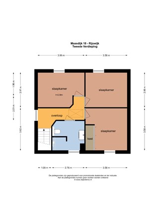 Floorplan - Maasdijk 18, 4284 VA Rijswijk