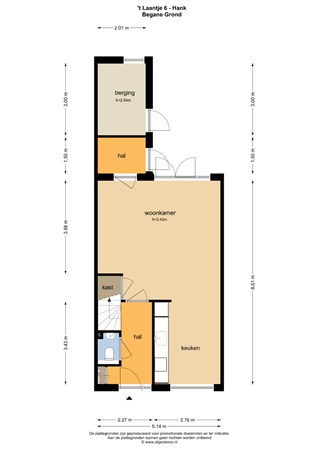 Floorplan - 't Laantje 6, 4273 XR Hank