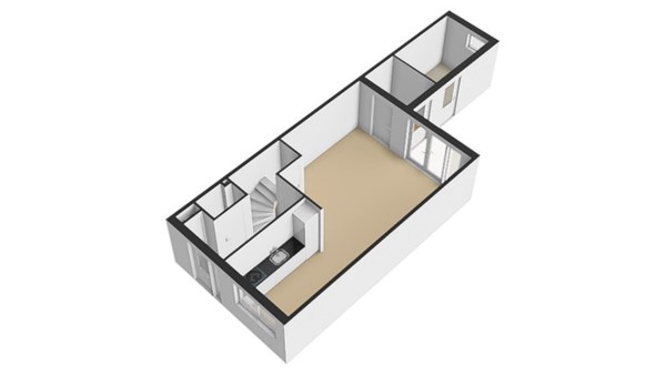 Floorplan - 't Laantje 6, 4273 XR Hank