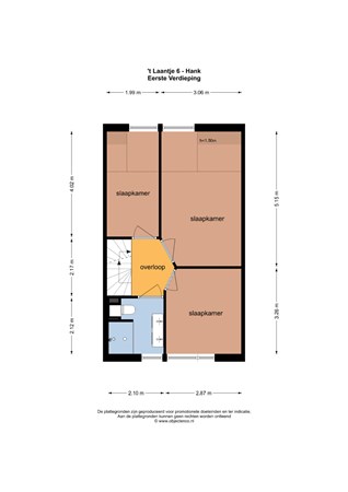 Floorplan - 't Laantje 6, 4273 XR Hank