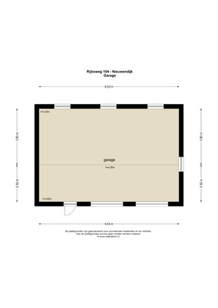 Floorplan - Rijksweg 104, 4255 GN Nieuwendijk