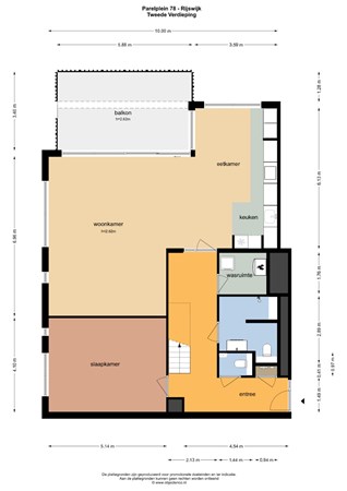 Floorplan - Parelplein 78, 4284 GA Rijswijk (Nb)