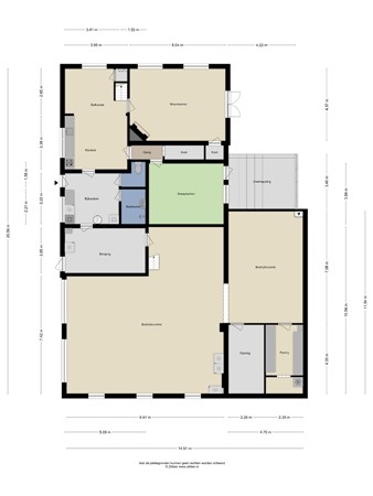Floorplan - Veldstraat 27, 4261 TB Wijk en Aalburg