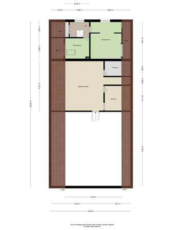 Floorplan - Veldstraat 27, 4261 TB Wijk en Aalburg