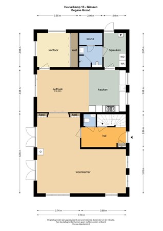 Floorplan - Heuvelkamp 13, 4283 HZ Giessen