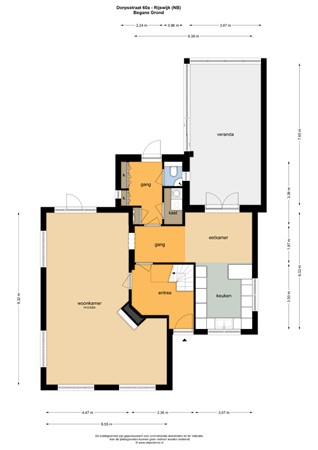 Floorplan - Dorpsstraat 60A, 4284 EJ Rijswijk (Nb)